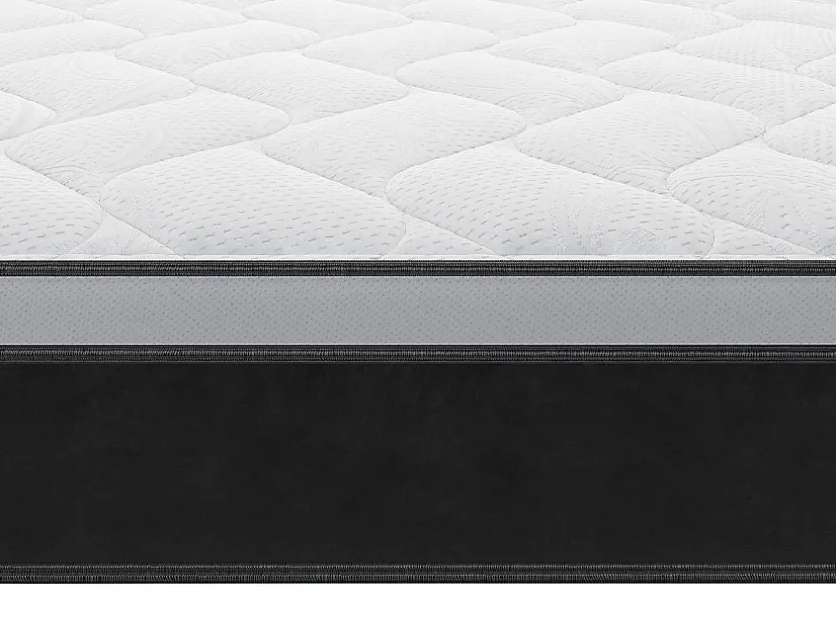Vente-unique Ensemble 160 x 200 cm sommier coffre blanc + matelas hybride ressorts ensachés et mémoire de forme ép.25cm - ASTRIA Art Collection