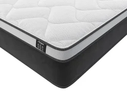 Vente-unique Ensemble 160 x 200 cm sommier coffre blanc + matelas hybride ressorts ensachés et mémoire de forme ép.25cm - ASTRIA Art Collection