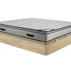 Vente-unique Ensemble 180 x 200 cm sommier coffre naturel clair + matelas mousse et coutil bambou ép.23cm - ADANA de NATUREA