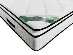Vente-unique Ensemble 180 x 200 cm sommier coffre naturel clair + matelas mousse et coutil bambou ép.23cm - ADANA de NATUREA