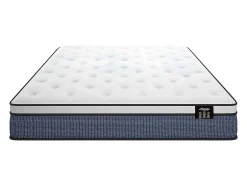 Vente-unique Ensemble 180 x 200 cm sommier coffre naturel clair + matelas ressorts ensachés 7 zones et accueil gel à mémoire de forme ép.23cm - New