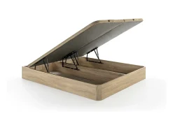 Vente-unique Ensemble 180 x 200 cm sommier coffre naturel clair + matelas ressorts ensachés 7 zones et accueil gel à mémoire de forme ép.23cm - New