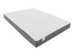 Vente-unique Ensemble 160 x 200 cm sommier coffre avec tiroir naturel clair + matelas mousse HD mémoire de forme et tissu 3D respirant ép.18cm