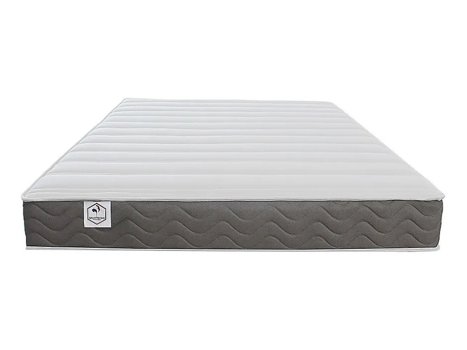 Vente-unique Ensemble 160 x 200 cm sommier coffre avec tiroir naturel clair + matelas mousse HD mémoire de forme et tissu 3D respirant ép.18cm