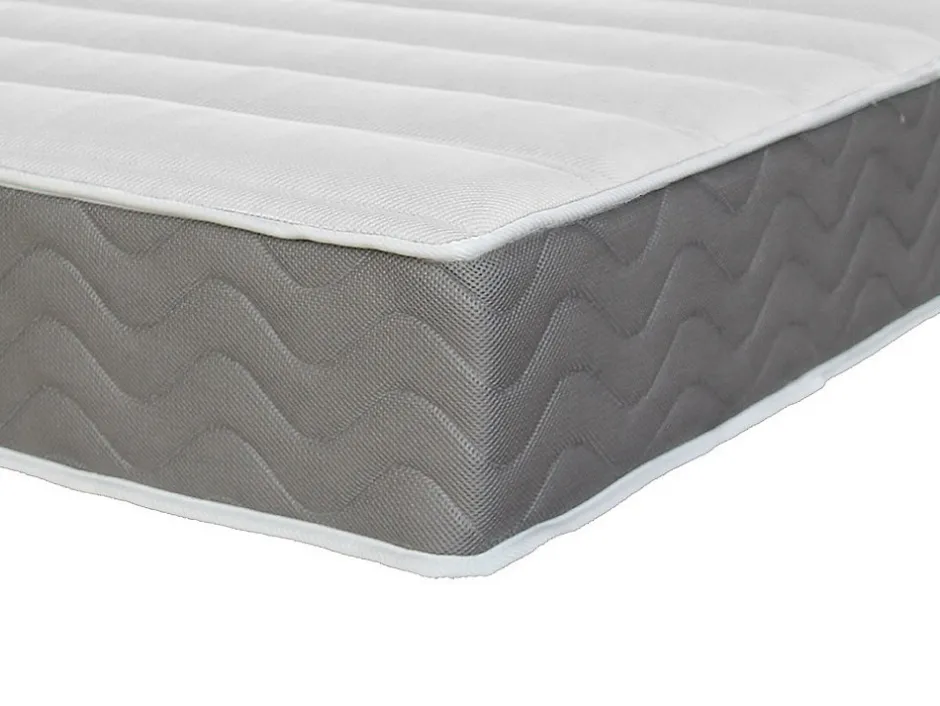Vente-unique Ensemble 160 x 200 cm sommier coffre avec tiroir naturel clair + matelas mousse HD mémoire de forme et tissu 3D respirant ép.18cm