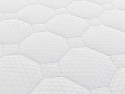 Vente-unique Ensemble 160 x 200 cm sommier coffre blanc + matelas hybride ressorts ensachés 7 zones et gel à mémoire de forme ép.25cm - TOLCA Outlet