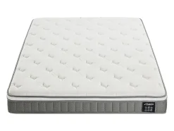 Vente-unique Ensemble 140 x 190 cm sommier coffre blanc + matelas ressorts ensachés et accueil mémoire de forme ép.21cm - VITOGO de YSMÉE Sale