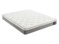 Vente-unique Ensemble 140 x 190 cm sommier coffre blanc + matelas ressorts ensachés et accueil mémoire de forme ép.21cm - VITOGO de YSMÉE Sale