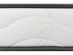 Vente-unique Ensemble 90 x 190 cm sommier coffre naturel clair + matelas mousse et coutil bambou ép.15cm - KANANI de NATUREA