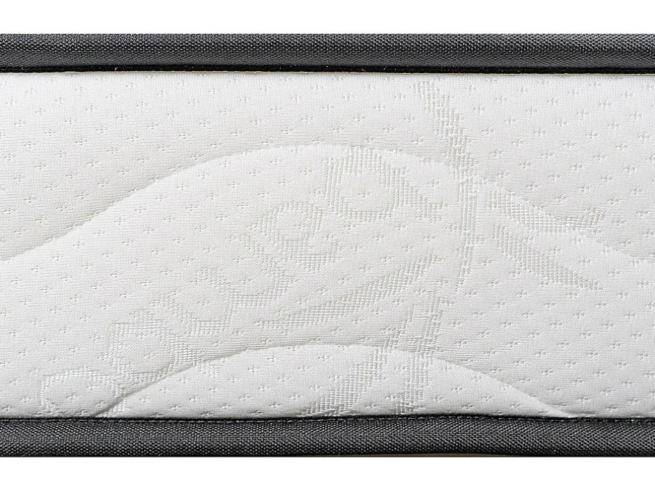 Vente-unique Ensemble 90 x 190 cm sommier coffre naturel clair + matelas mousse et coutil bambou ép.15cm - KANANI de NATUREA