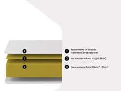 Vente-unique Ensemble 180 x 200 cm sommier coffre naturel clair + matelas mousse ép.30cm - SOLAK de YSMÉE