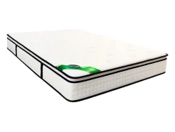 Vente-unique Ensemble 160 x 200 cm sommier tapissier + matelas ressorts ensachés 7 zones surmatelas intégré et coutil bambou ép.26cm - MIREZA Sale