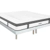 Vente-unique Ensemble 180 x 200 cm sommier tapissier + matelas hybride ressorts ensachés 7 zones et mémoire de forme ép.30cm - OLIANE de YSMÉE