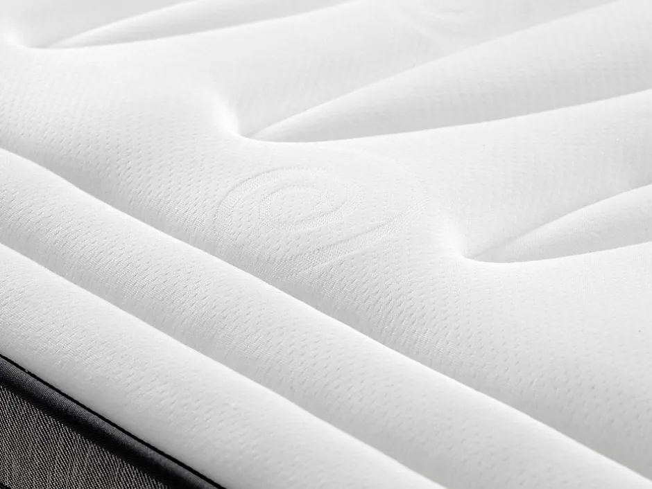 Vente-unique Ensemble 180 x 200 cm sommier tapissier + matelas hybride ressorts ensachés 7 zones et mémoire de forme ép.30cm - OLIANE de YSMÉE