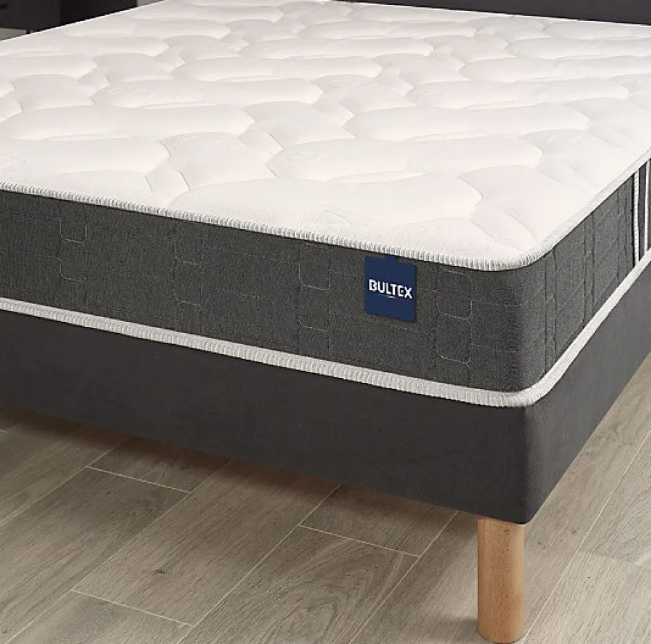 Bultex Ensemble ESSENTIAL + Sommier POWER + pieds 80x190 Mousse Sale
