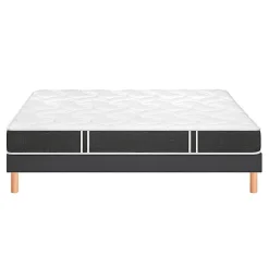 Bultex Ensemble ESSENTIAL + Sommier POWER + pieds 90x200 Mousse Hot