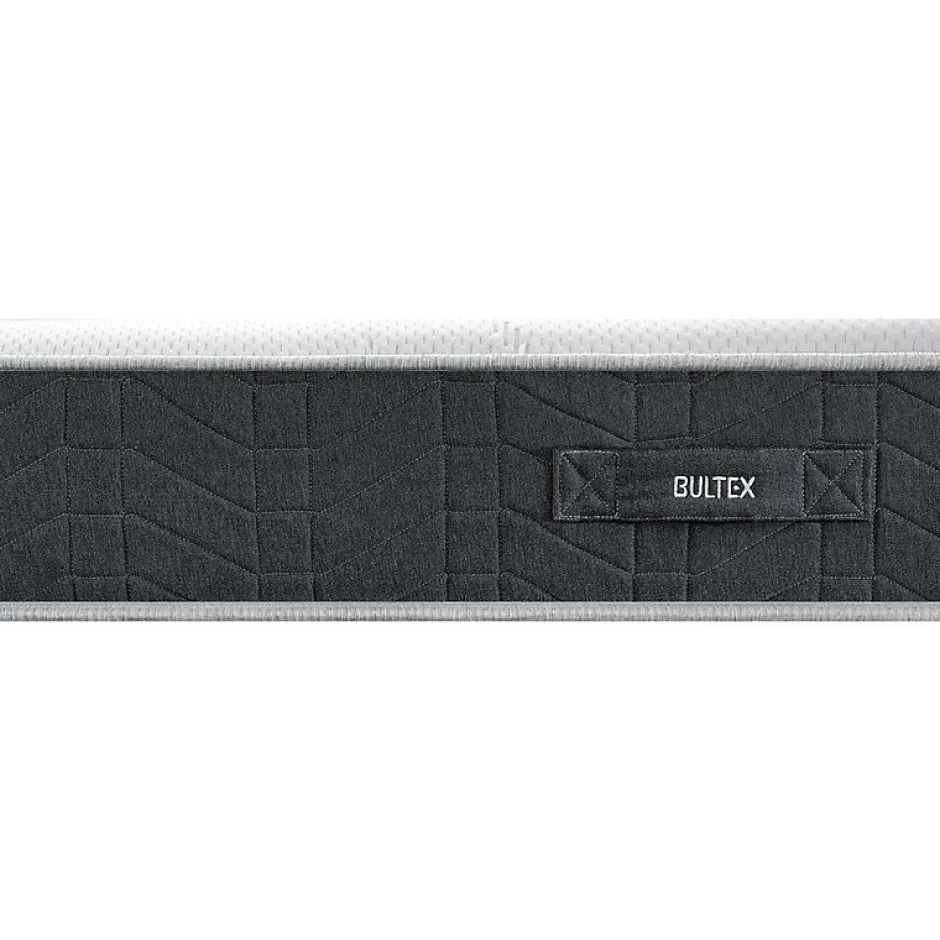 Bultex Ensemble ULTIMUM + Sommier confort ferme vigoroso deco + pieds 180x200 Jersey Gris foncé Mousse
