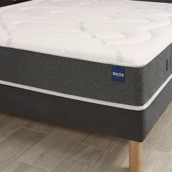 Bultex Ensemble ULTIMUM + Sommier confort ferme vigoroso deco + pieds 180x200 Jersey Gris foncé Mousse