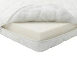 Vente-unique Ensemble complet boxspring tête de lit coutures verticales + sommiers relaxation électrique + matelas + surmatelas - 2 x 80 x 200