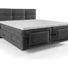 Vente-unique Ensemble complet boxspring tête de lit capitonnée + sommiers relaxation électrique + matelas + surmatelas - 2 x 80 x 200 cm -
