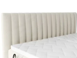 Vente-unique Ensemble complet boxspring tête de lit coutures verticales + sommiers relaxation électrique + matelas + surmatelas - 2 x 90 x 200 Clearance