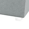Vente-unique Ensemble complet boxspring tête de lit + sommier + matelas + surmatelas - 180 x 200 cm - Tissu - Gris clair - ONAN de YSMÉE