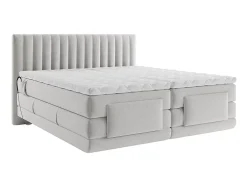 Vente-unique Ensemble complet boxspring tête de lit coutures verticales + sommiers relaxation électrique + matelas + surmatelas - 2 x 90 x 200 Sale