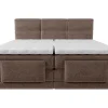 Vente-unique Ensemble complet boxspring tête de lit capitonnée + sommiers relaxation électrique + matelas + surmatelas - 2 x 90 x 200 cm - Best
