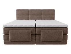 Vente-unique Ensemble complet boxspring tête de lit capitonnée + sommiers relaxation électrique + matelas + surmatelas - 2 x 90 x 200 cm - Best