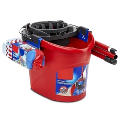 Juanio Ensemble complet de seau avec balai à franges, poignée et essoreuse torsion, capacité 10 L Online