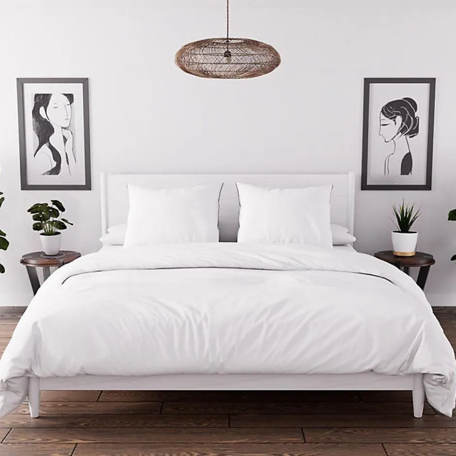 Soleil D'Ocre Ensemble couette et parure 7 Pièces BOHEME blanc pour lit en 160x200 cm, par Online