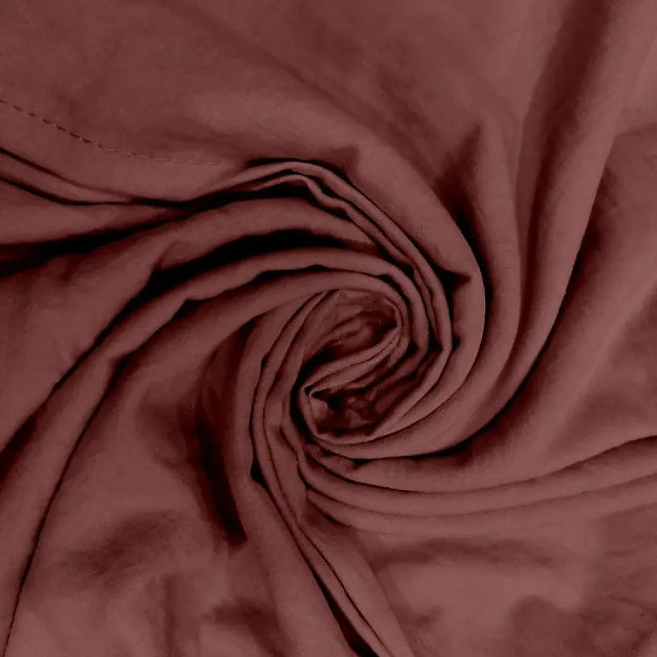 Soleil D'Ocre Ensemble couette et parure 7 Pièces BOHEME brique pour lit en 140x190 cm, par