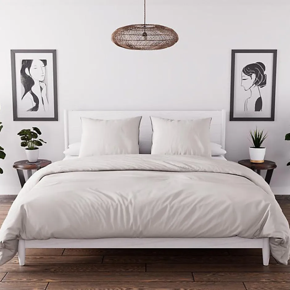 Soleil D'Ocre Ensemble couette et parure 7 Pièces BOHEME lin pour lit en 160x200 cm, par Discount