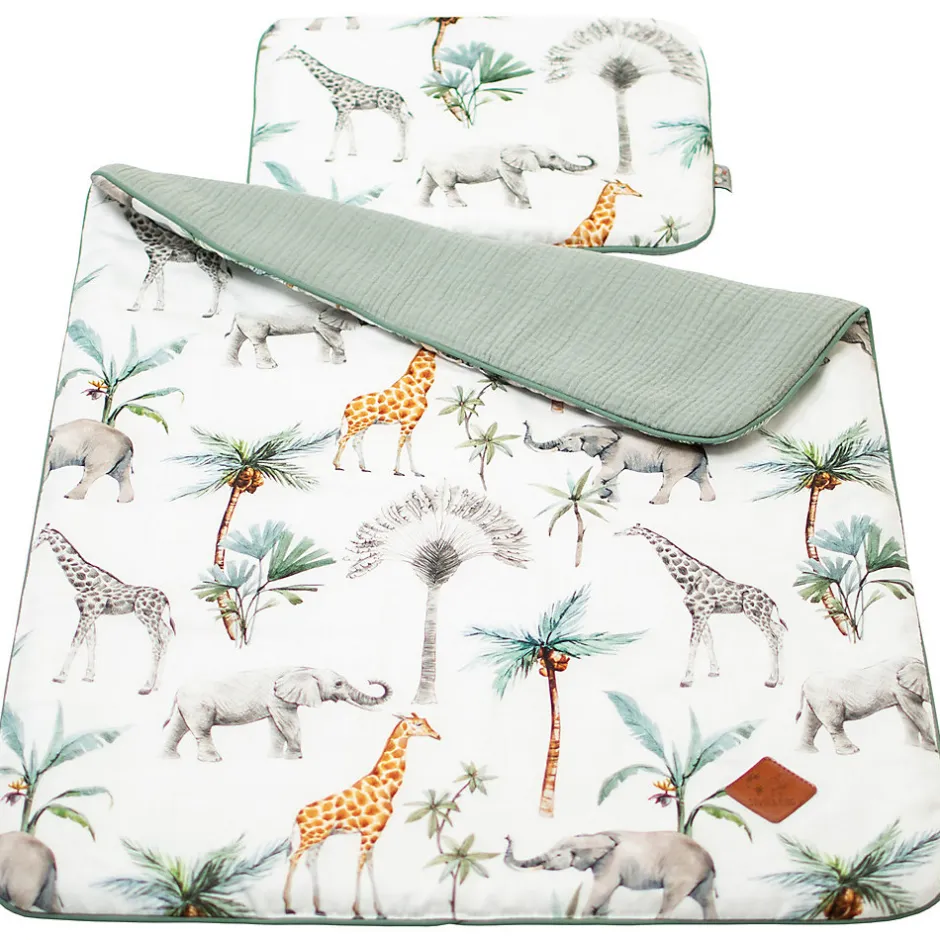 Sevira Kids Ensemble couverture et coussin pour berceau et couffin Safari