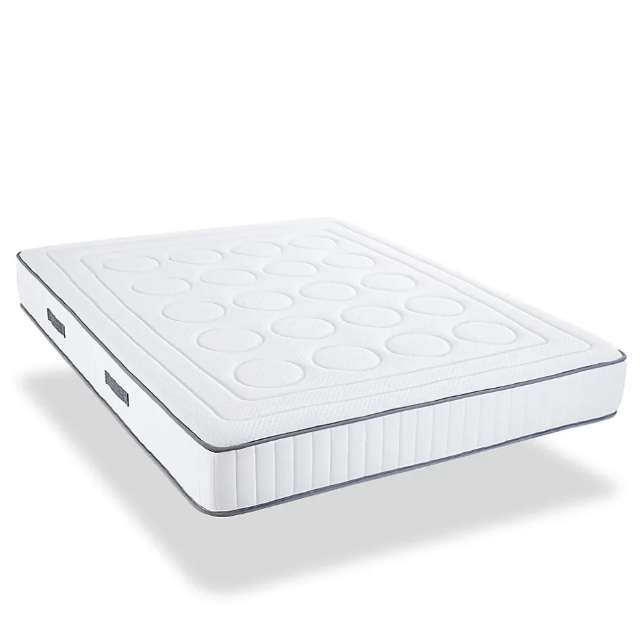 Olympe Literie Ensemble Cristal 90x190 cm Matelas Mousse + Sommier Métal