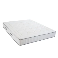 Olympe Literie Ensemble Cristal 140x200 cm Matelas Mousse + Sommier Bois