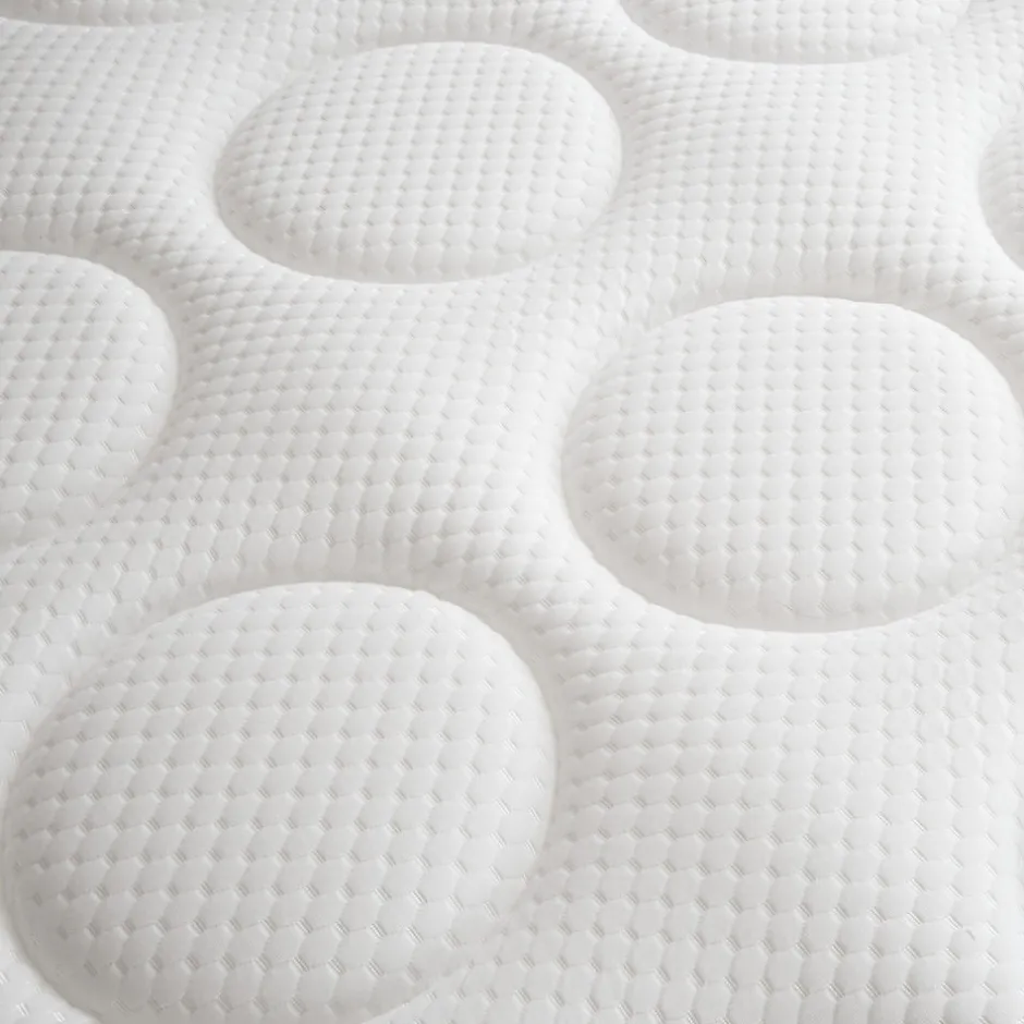 Olympe Literie Ensemble Cristal 140x200 cm Matelas Mousse + Sommier Bois
