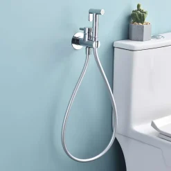 Poalgi Ensemble douchette hygiénique WC SKY BATH chromé Inox S304 série HARMONY