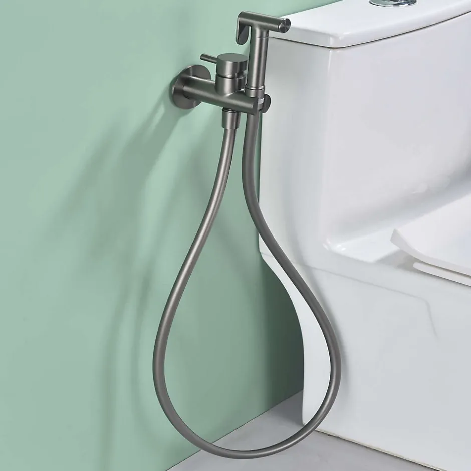Poalgi Ensemble douchette hygiénique WC SKY BATH black gun metal PVD Inox S304 série HARMONY