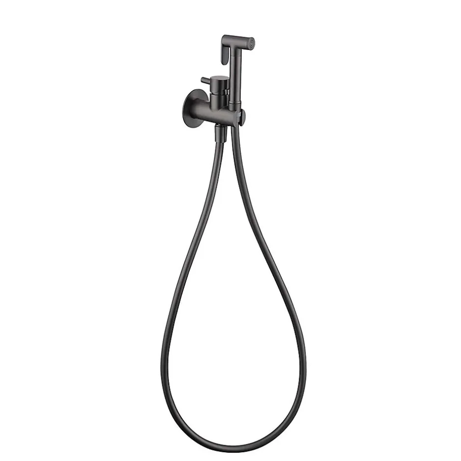 Poalgi Ensemble douchette hygiénique WC SKY BATH black gun metal PVD Inox S304 série HARMONY