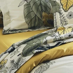 Tradilinge Ensemble drap plat et 2 taie Toco (280x310 cm - Kaki) Sale