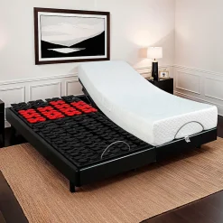 Bellecour Ensemble Duo Matelas Mousse Accueil Mémoire de forme + Sommiers électriques SuperFlex 12x80x200 cm Online