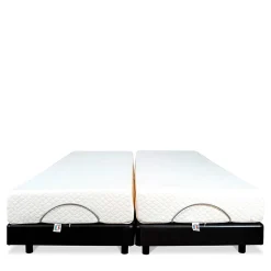 Bellecour Ensemble Duo Matelas Mousse Accueil Mémoire de forme + Sommiers électriques SuperFlex 12x80x200 cm Online
