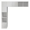 GoodHome Ensemble en L colonne et caissons suspendus blancs Atomia H. 187,5 x L. 187,5 x P. 37 cm