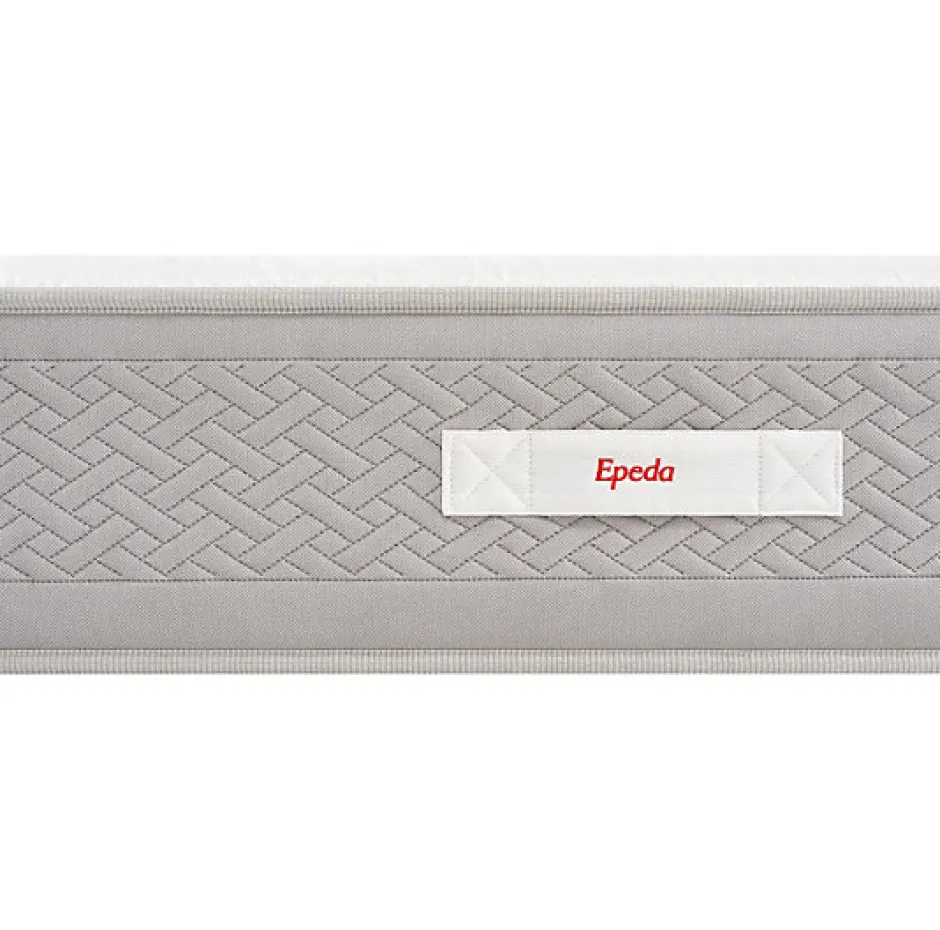 Epeda Ensemble L'INOUBLIABLE + Sommier Confort Medium + Pieds 90x200 Gris souris Ressorts