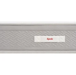 Epeda Ensemble L'ESCAPADE + Sommier Confort Medium + Pieds 140x200 Gris souris Ressorts et mousse à mémoire de forme
