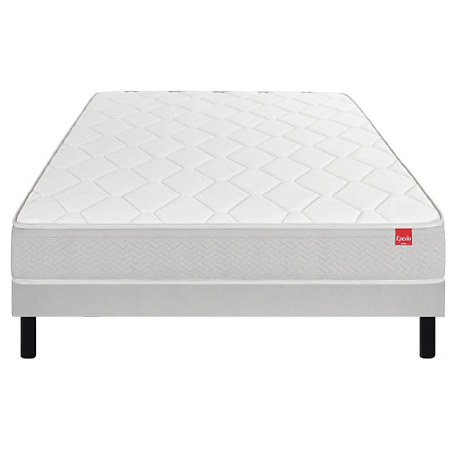 Epeda Ensemble DÉPAYSANT + Sommier Escale + Pieds 120x200 Ressorts Hot