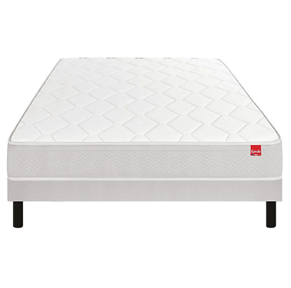 Epeda Ensemble ITINERAIRE + Sommier Escale + Pieds 80x200 Ressorts Hot