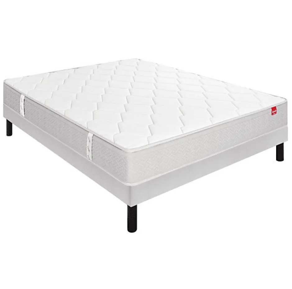 Epeda Ensemble ITINERAIRE + Sommier Escale + Pieds 90x200 Ressorts Clearance