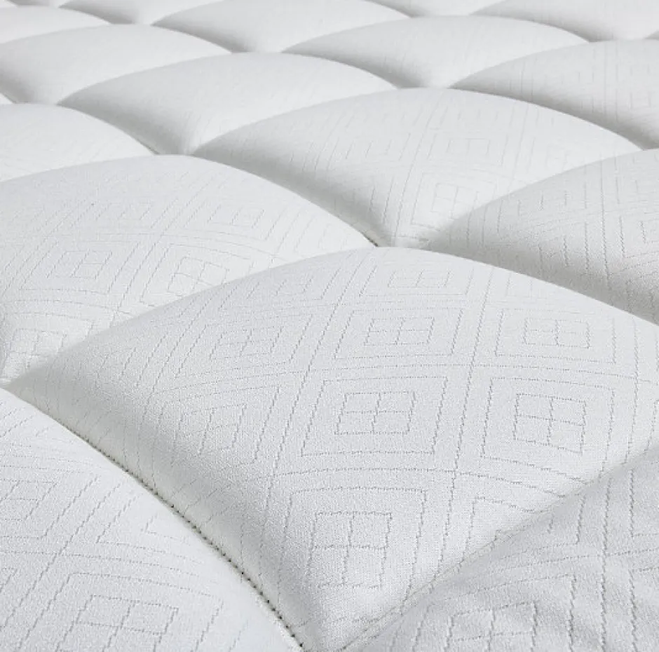 Epeda Ensemble LE MAJESTUEUX + Sommier Confort Medium + Pieds 200x200 Gris souris Ressorts Discount